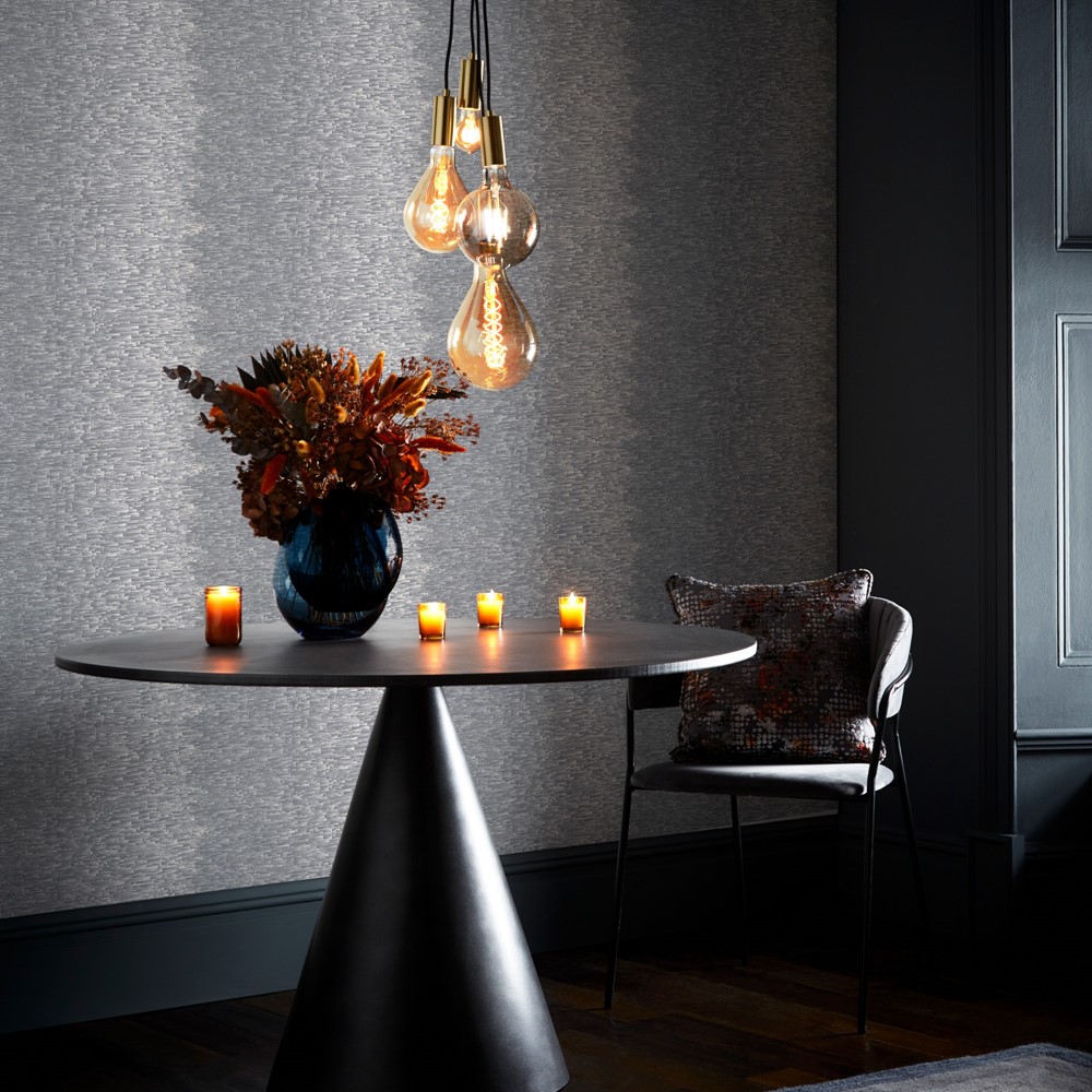 Ombre Wallpaper W0153 02 by Clarke and Clarke in Slate Grey